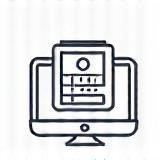 Icon representing online booking.