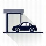 Icon representing dropping off a car.